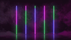 Neon Glitch Shapes - Reflecting Bars